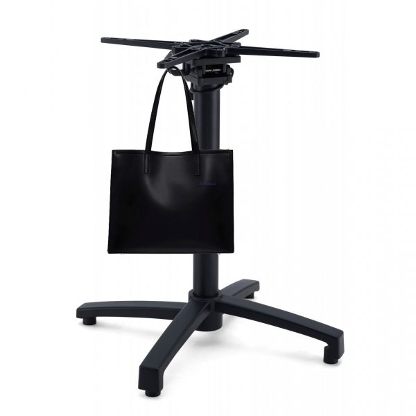 folding cross table base with bag hook