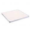 compact table top with silver effect bistro edge square shape